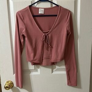 Livi by Olivia Rae Pink Tank And Cardigan